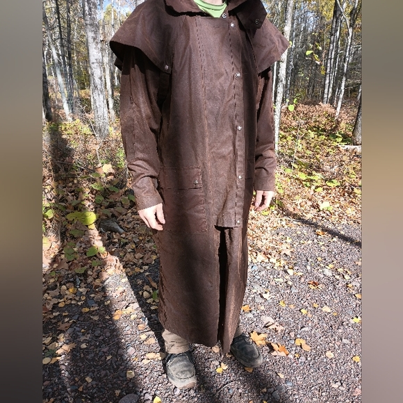 Original Australian Drover Coat Cotton Oilskin - Picture 1 of 8